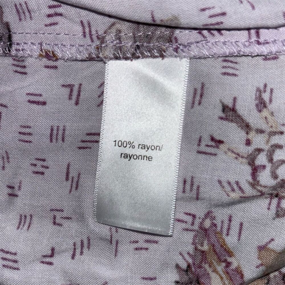 Maurices Women's L Purple Floral Boho Peasant Blouse Long Sleeve - Picture 9 of 9